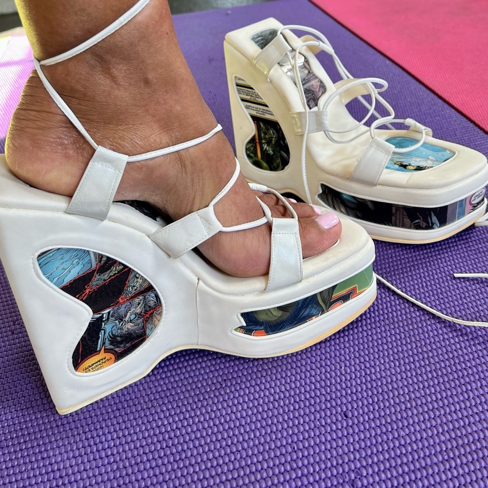 INSANE 6" platform ONE OF A KIND Spanish sandals